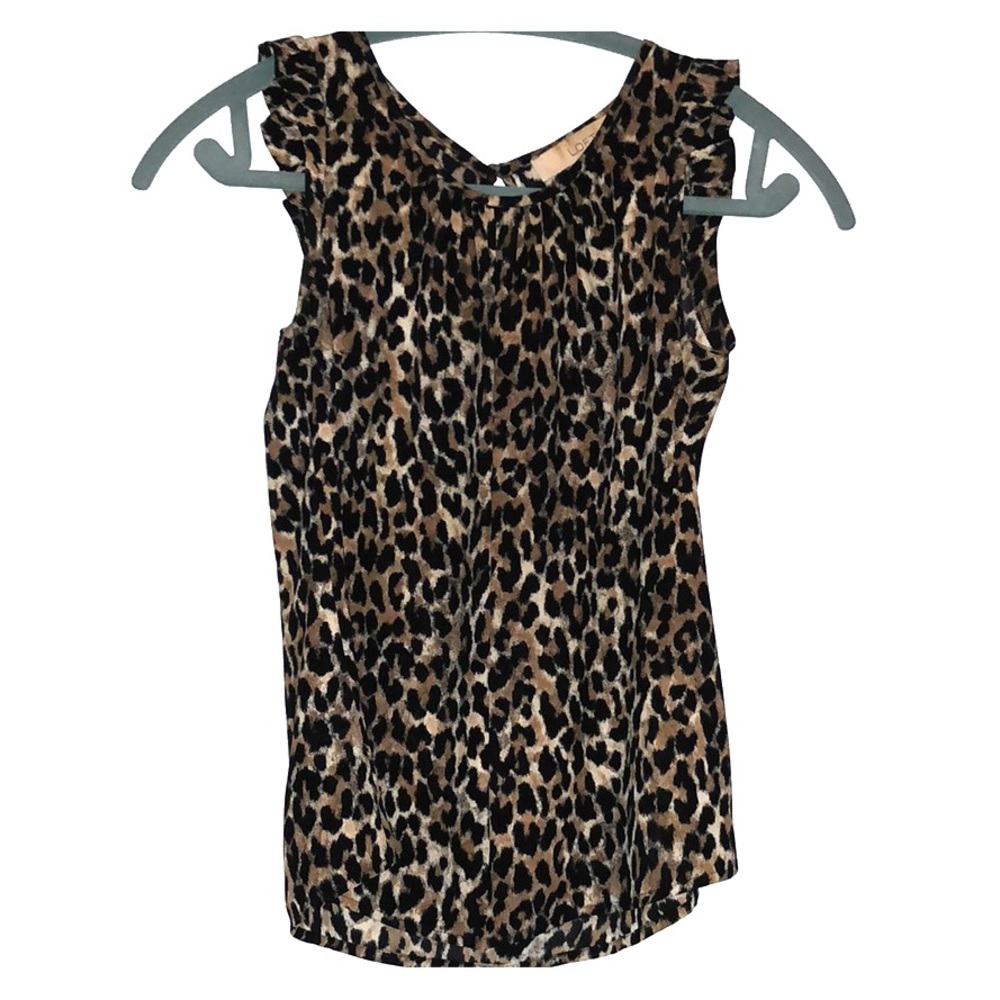 Leopard print blouse sleeveless